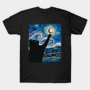 Starry Night Cat T-Shirt